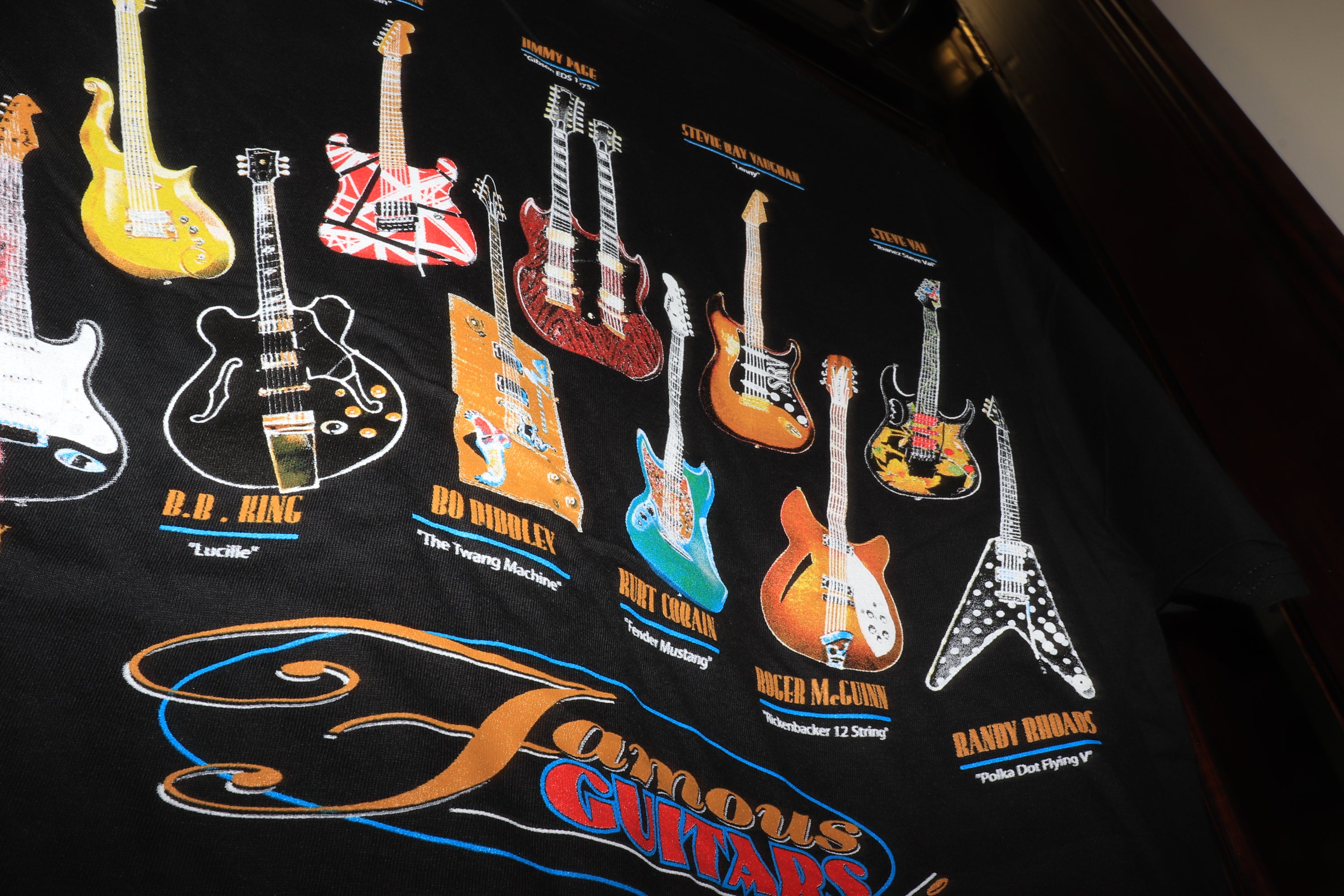 Famous Guitars T-Shirt | Iconic Guitarist Apparel | Taboo Apparel