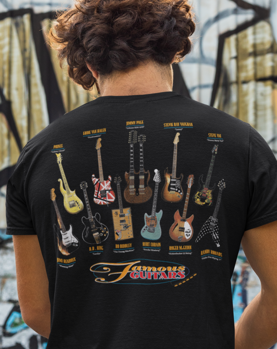 ギター FAMOUS GUITARSTシャツ メンズLジミーペイジ ギター FAMOUS GUITARSTシャツ メンズLジミーペイジ