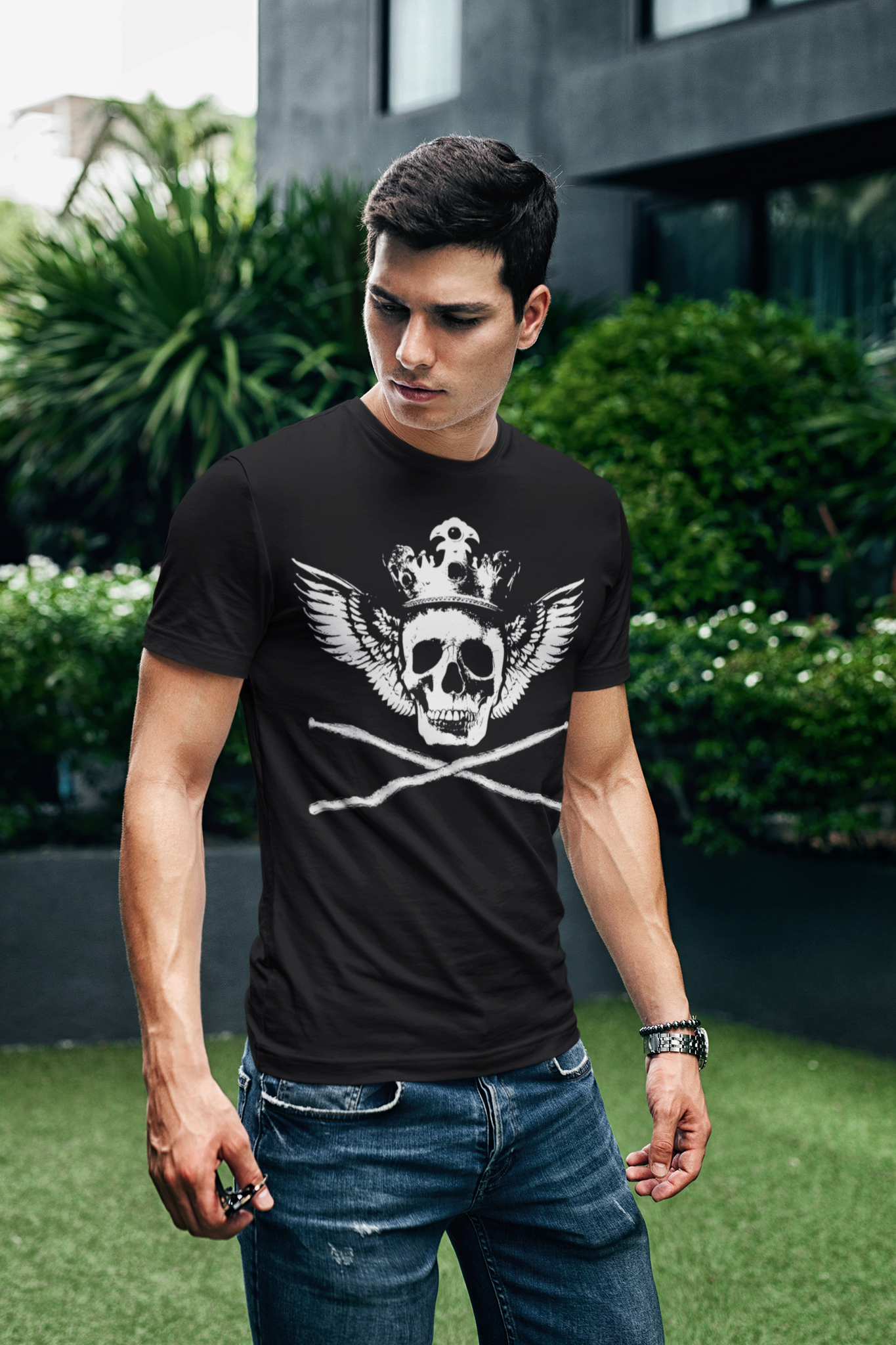 Drum Skull In The Dark T-Shirt