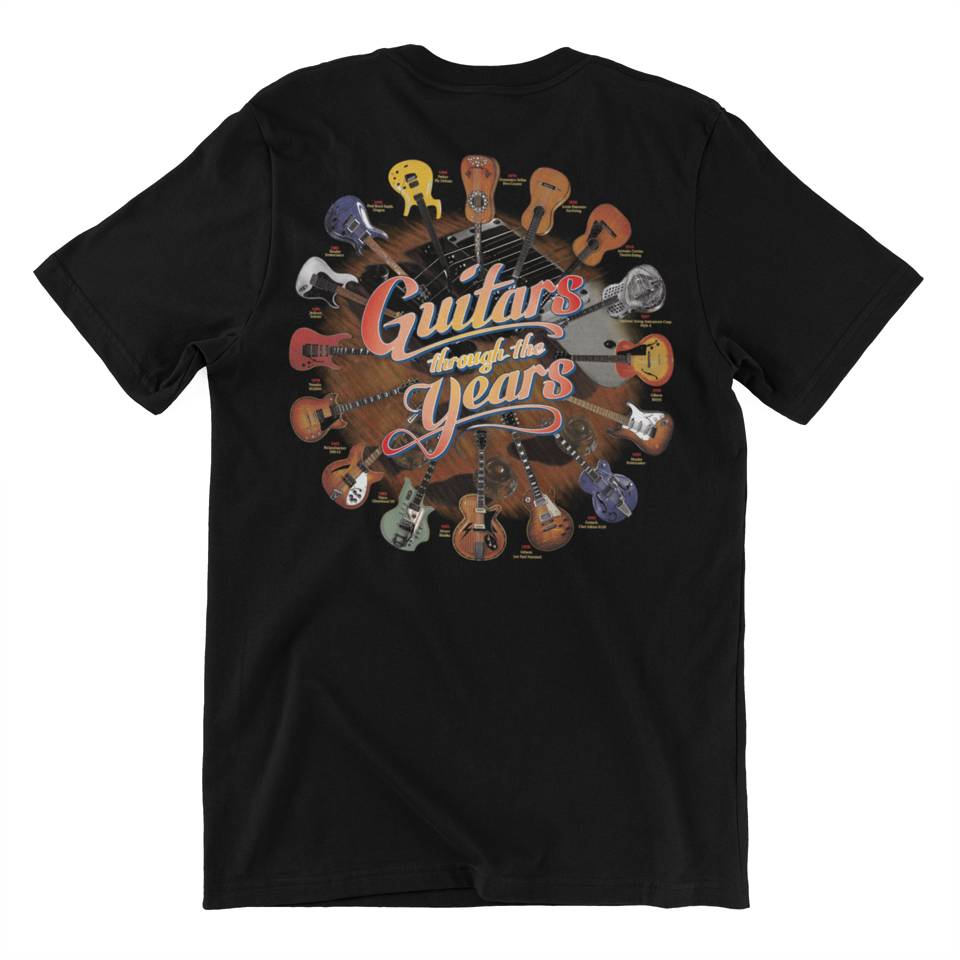 Guitars Thru The Years Music T-Shirt