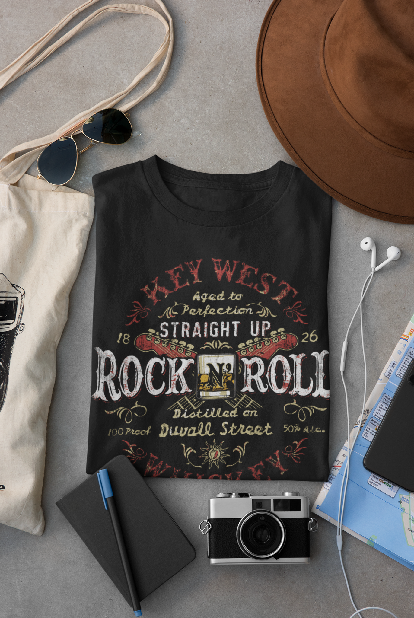 Whiskey Rock N Roll Key West T-Shirt