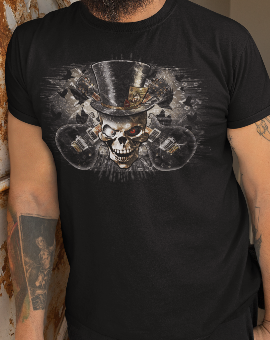 Skull Monocle Music T-Shirt