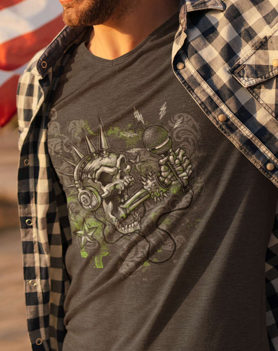 Skull Mic Revolt T-Shirt