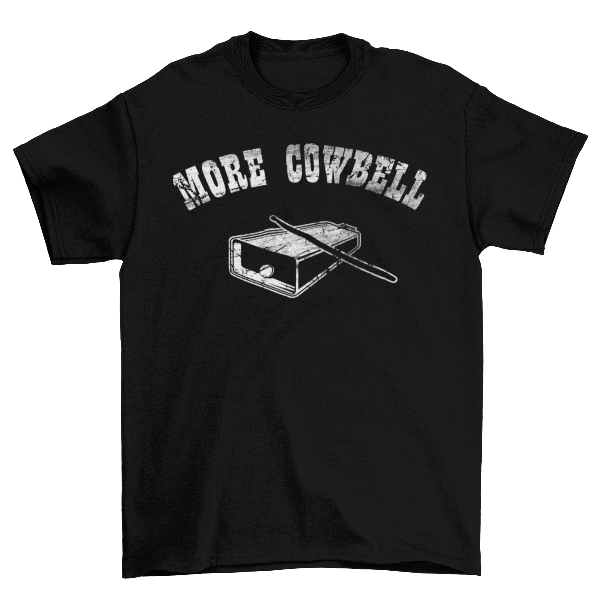 Taboo Men's 'More Cowbell' Music T-Shirt - Gift for Music Lovers & Band Players